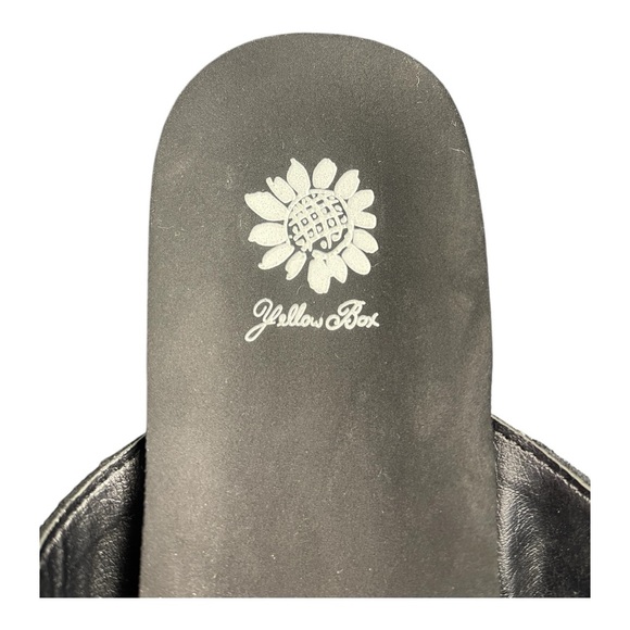 Yellow Box Black Sparkly Wedge Sandals - Size 10 - Picture 7 of 8